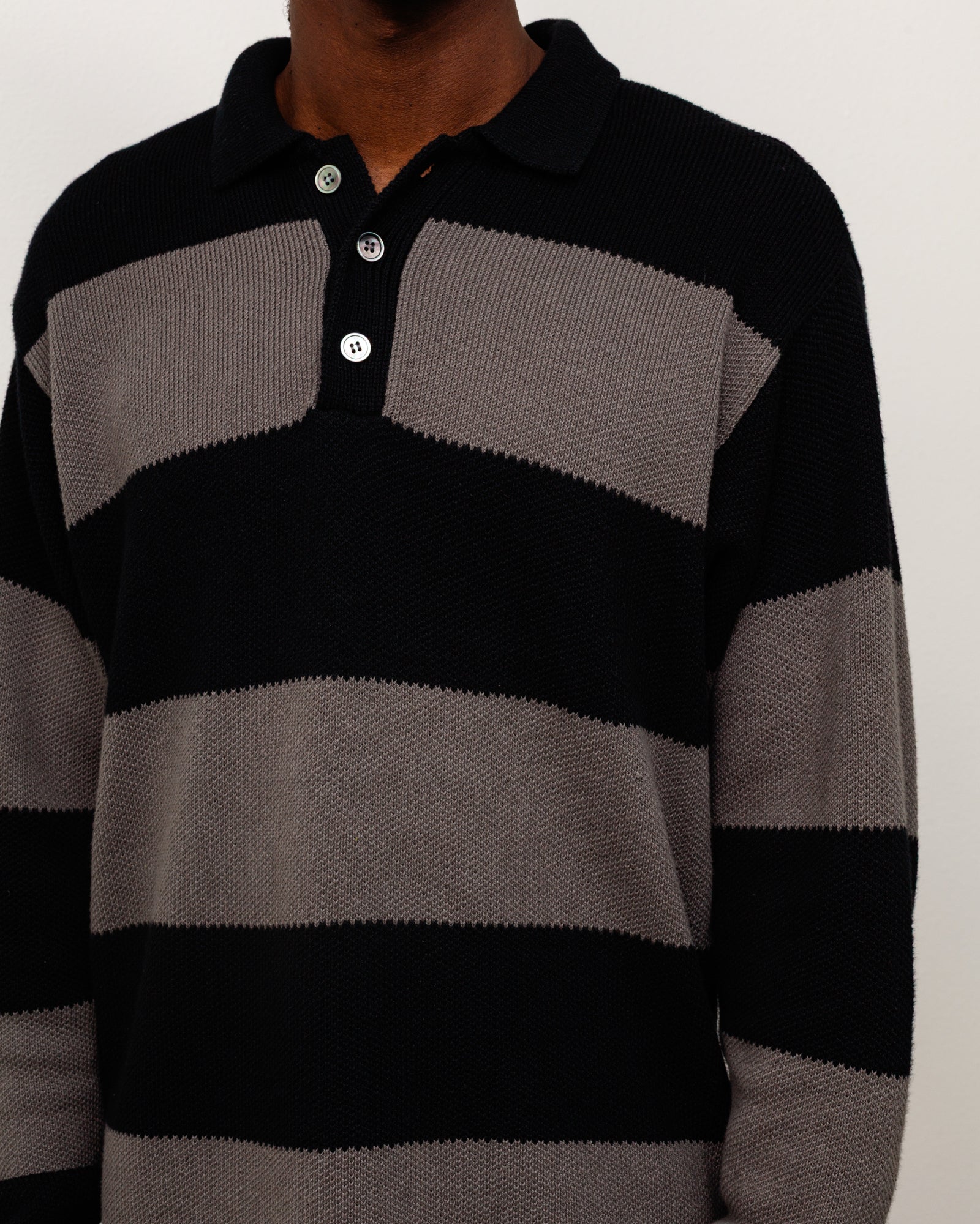PIQUE KNIT STRIPE RUGBY - Image 2