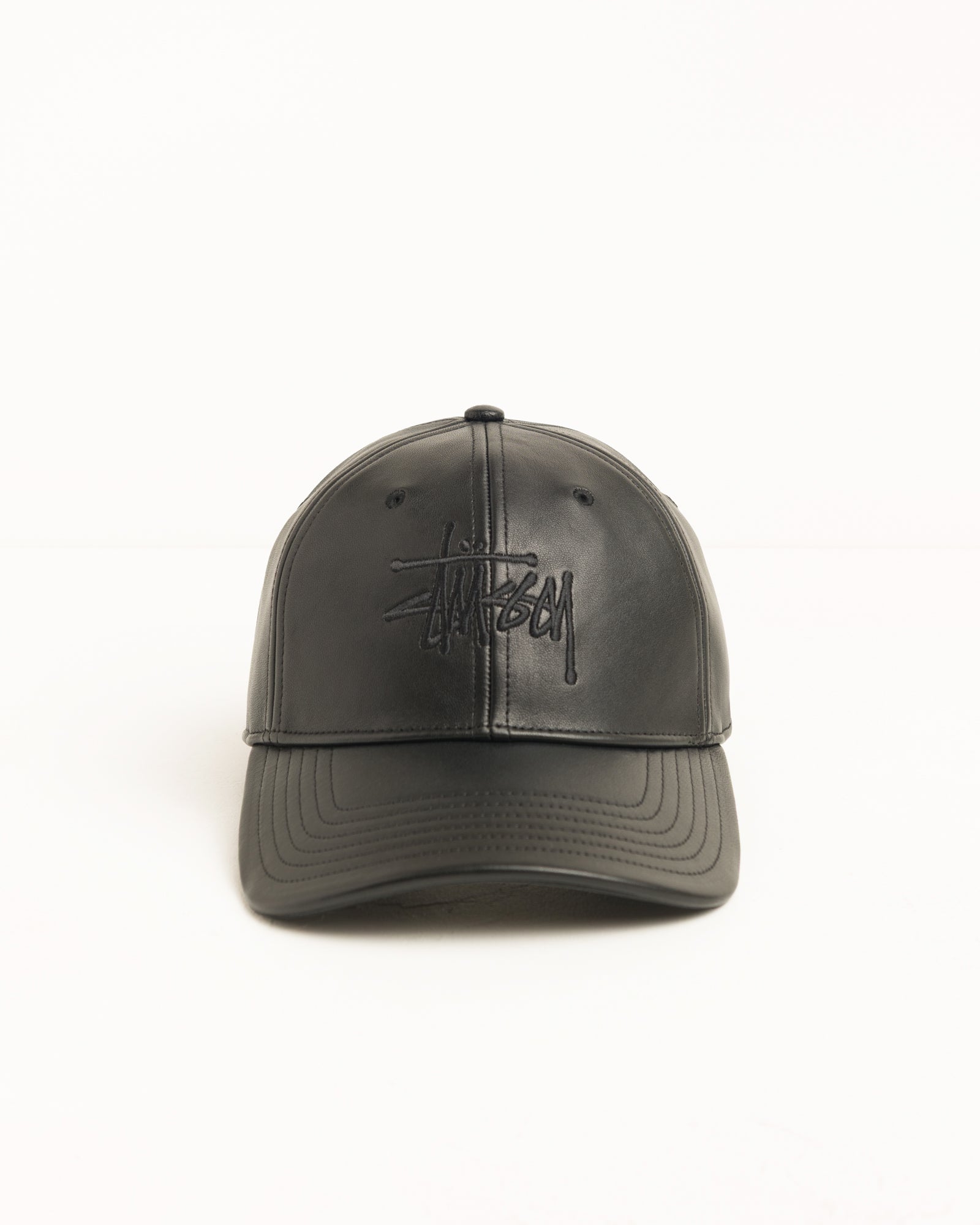LEATHER BASIC ST??SSY CAP