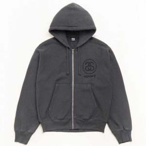 LINK SPORT ZIP HOODIE GARMENT DYED